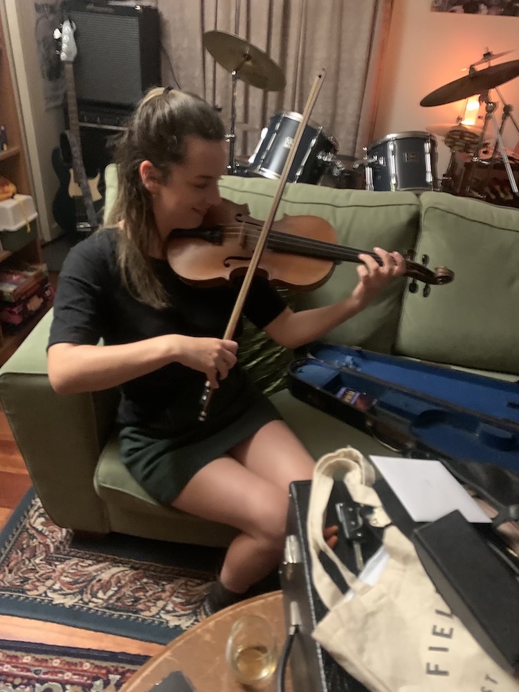 Lucy on violin